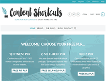 Tablet Screenshot of contentshortcuts.com